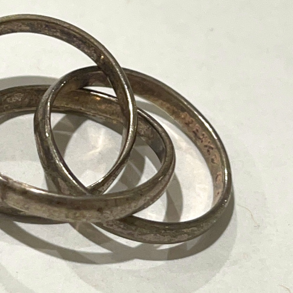 925 Sterling Silver Triple Ring Set - image 3